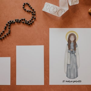 Saint Maria Goretti | Saint Print | Saint Card | Catholic Gift - Etsy