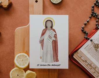 Saint Roman The Melodist  | Saint Card | Saint Print | Catholic Gift