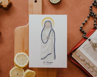 Saint Teresa of Calcutta | Mother Teresa | Saint Card | Saint Print | Catholic Gift