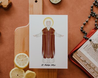 Saint Philip Neri | Saint Card | Saint Print | Catholic Gift