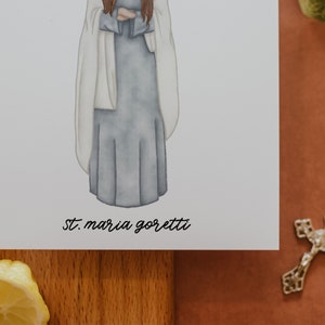 Saint Maria Goretti | Saint Print | Saint Card | Catholic Gift - Etsy