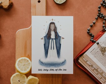 Star of the Sea | Our Lady | Saint Card | Saint Print | Catholic Gift