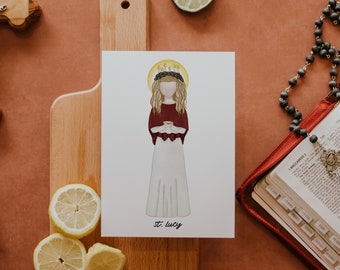 Saint Lucy | Saint Print | Saint Card | Catholic Gift