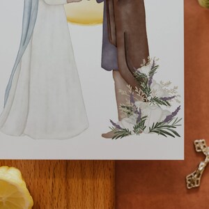Holy Spouses Saint Print Saint Card Catholic Gift image 3