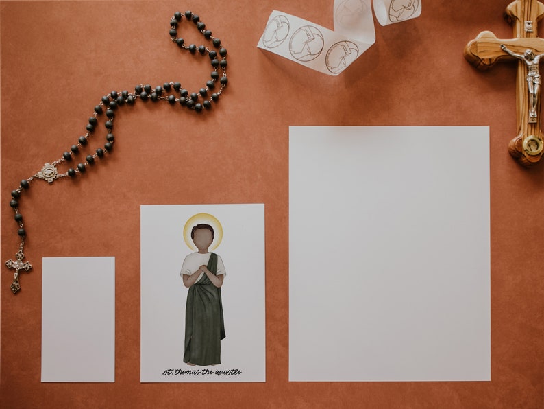 Saint Thomas the Apostle | Saint Print | Saint Card | Catholic Gift - Etsy