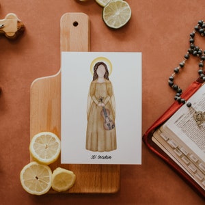 Saint Cecilia | Saint Print | Saint Card | Catholic Gift