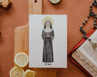 Saint Ava | Saint Card | Saint Print | Catholic Gift