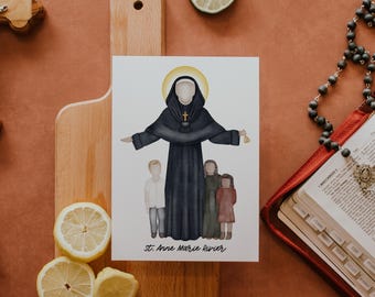 Saint Anne Marie Rivier | Saint Card | Saint Print | Catholic Gift