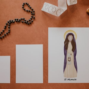 Saint Veronica Saint Card Saint Print Catholic Gift image 4