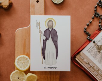 Saint Matthias | Saint Card | Saint Print | Catholic Gift