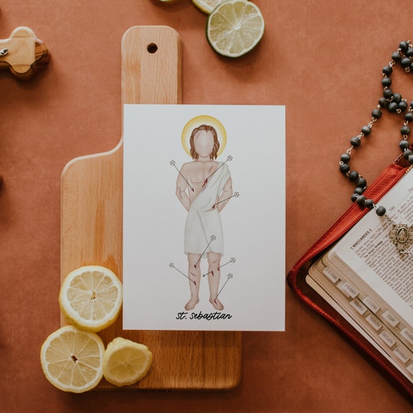 Saint Sebastian | Saint Print | Saint Card | Catholic Gift