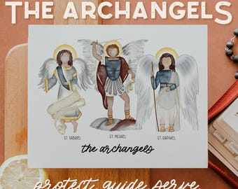 Archangels Saints | Saint Card | Saint Print | Catholic Gift | Michael, Raphael, Gabriel