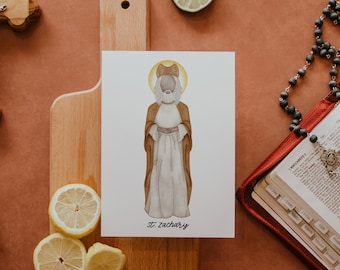 Saint Zachary | Saint Card | Saint Print | Catholic Gift