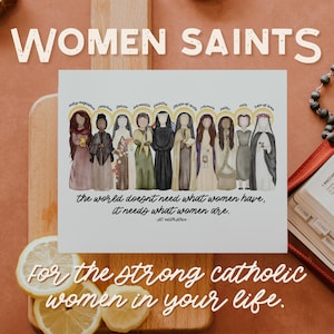 Women Saints | Saint Card | Saint Print | Catholic Gift