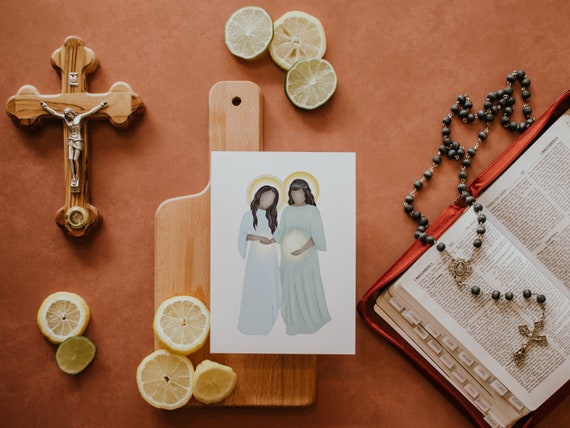 The Visitation | Saint Print | Saint Card | Catholic Gift