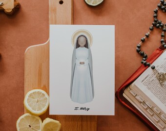 Saint Mary | Saint Card | Saint Print | Catholic Gift