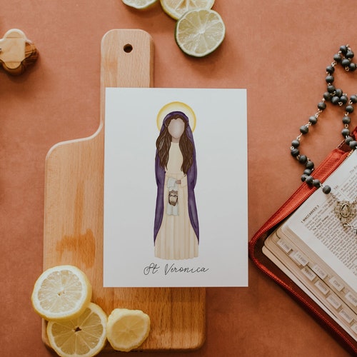 Saint Veronica | Saint Card | Saint Print | Catholic Gift