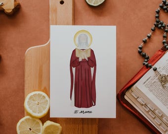 Saint Jerome | Saint Card | Saint Print | Catholic Gift