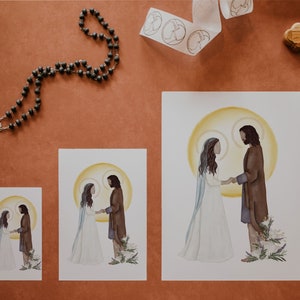 Holy Spouses Saint Print Saint Card Catholic Gift image 5