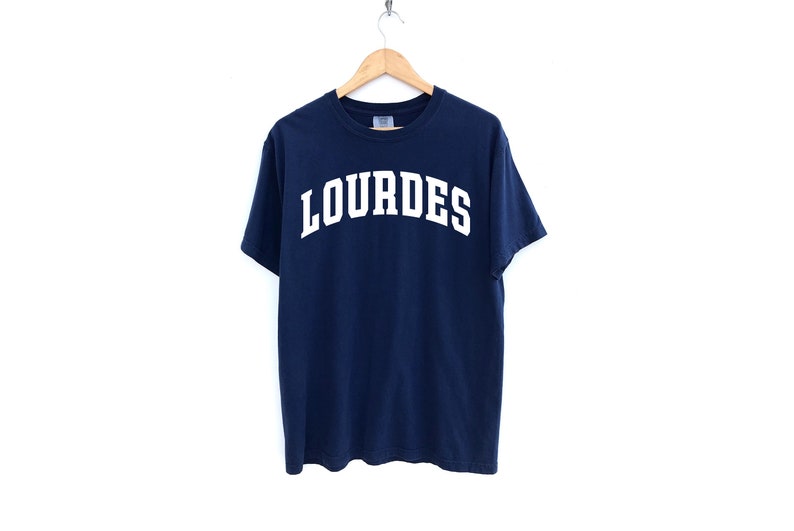 Lourdes T-Shirt Catholic T-Shirt Saint T-Shirt Catholic Gift True Navy