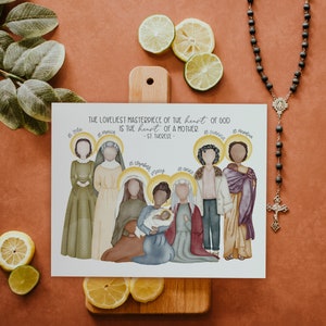 Mother Saints | Women Saints | Saint Card | Saint Print | Catholic Gift | Mother Gift