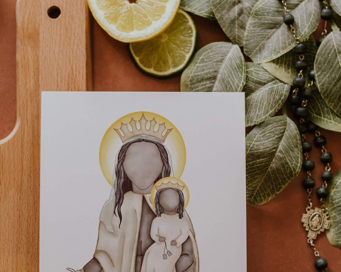 Our Lady of Mount Carmel | Saint Card | Saint Print | Catholic Gift - Etsy
