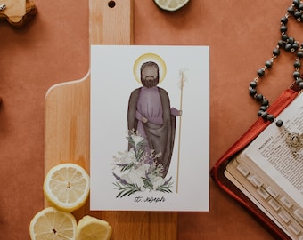 Saint Joseph | Saint Print | Saint Card | Catholic Gift