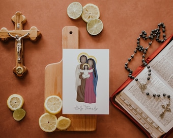 Holy Family | Saint Print | Saint Card | Catholic Gift | Family Gift