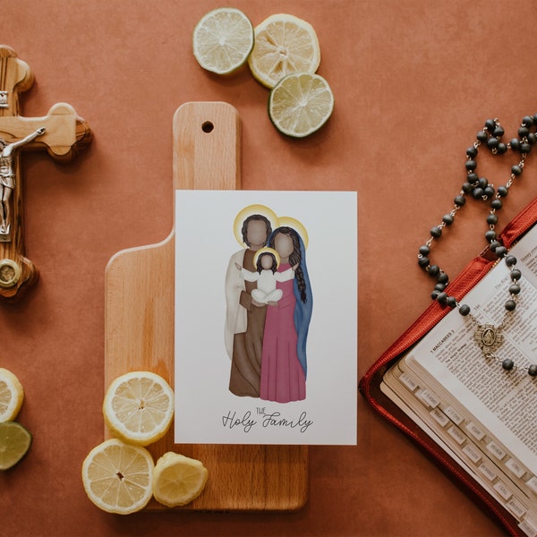 Holy Family | Saint Print | Saint Card | Catholic Gift | Family Gift
