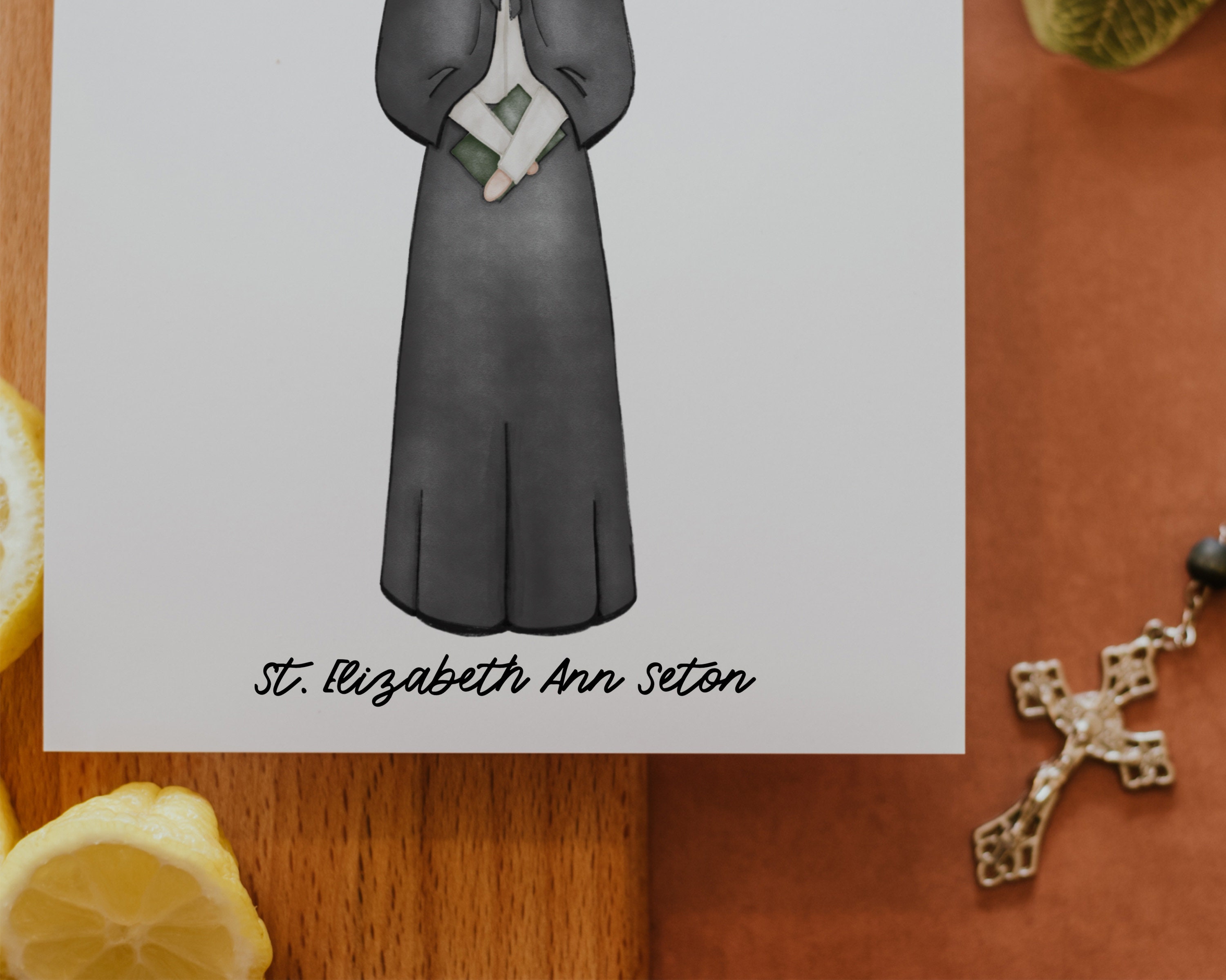 Saint Elizabeth Ann Seton | Saint Print | Saint Card | Catholic Gift - Etsy