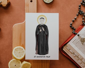 Saint Vincent De Paul | Saint Card | Saint Print | Catholic Gift