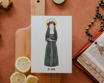 Saint Rita | Saint Print | Saint Card | Catholic Gift
