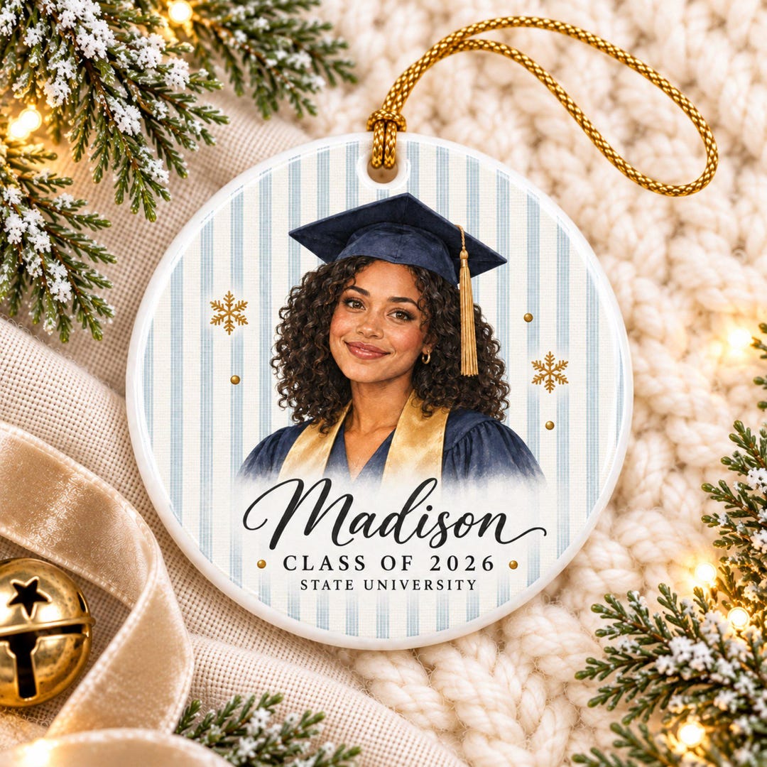 Personalized Graduation Ornament, Custom Graduate Portrait From Photo ...