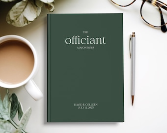 Personalized Wedding Officiant Notebook, Custom Wedding Journal, Gift for Officiant, Pastor Gift Ideas, Reverend Gift, Wedding Keepsake
