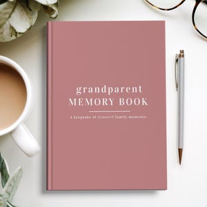 Personalized Grandparent Memory Book, New Grandma Gift, Keepsake Scrapbook for Mom Dad Nana Grandpa, Custom Christmas Gift for Grandparents