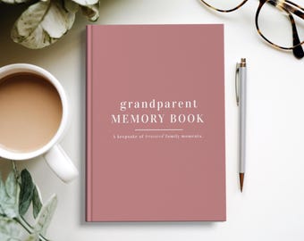 Personalisiertes Großeltern-Gedächtnisbuch, neue Oma Geschenk, Andenken-Sammelalbum für Mama Papa Nana Opa, individuelles Weihnachtsgeschenk für Großeltern