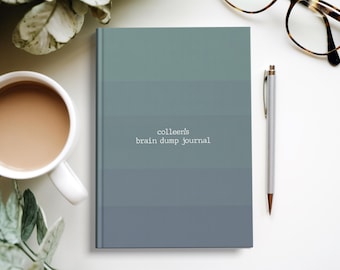 Personalisiertes Brain Dump Journal für Überdenker, Minimalistisches Schreibblock, Ästhetik Journal, Geschenk für geistige Klarheit, leeres Mind Dump Buch