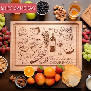 Personalized Cheese Board, Custom Charcuterie Board, Maple Cutting Board, Custom Cheese Board, Wooden Cutting Board, Wine and Cheese Gifts