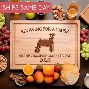 Grand Champion Goat Award Cutting Board - Livestock Show Gift, Custom Stock Show Award, 4H & FFA Exhibitor Gift, County Fair Award