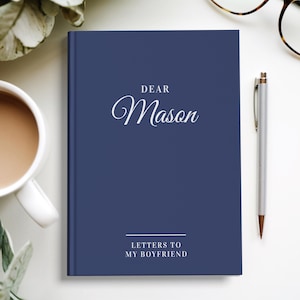 Cartas para meu namorado caderno personalizado, presente de namorada, presente de aniversário de namoro, diário de nome personalizado, livro querido namorado