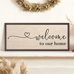 Welcome to Our Home Sign, Wood Welcome Sign, Wood Sign, Wood Signs Sayings, Wood Signs with Quotes, Housewarming Gift Personalized