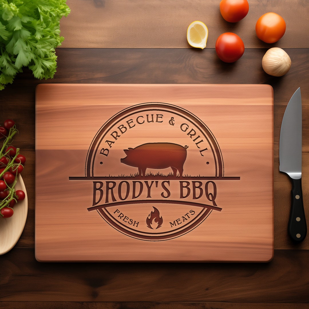 Custom BBQ Board, Christmas Gift, BBQ Cutting Board, Personalized