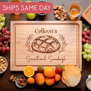 Tábua de corte personalizada com gravação de massa fermentada, tábua de queijo para pão fresco, padeiro de pão, panificação, chá de panela, tábua de pão, decoração de cozinha