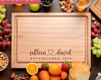 Personalized Cutting Board, Engraved Cutting Board, Custom Cutting Board, Wedding Gift, Housewarming Gift, Anniversary Gift, Engagement