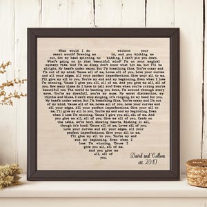 Wedding Song on Wood, Wedding Song Sign, First Dance Lyrics Gift, Wedding Song Lyrics, Personalized Gift, Song Lyric Frame, Wood Sign Custom