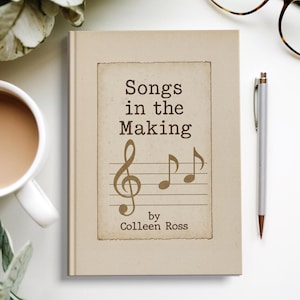 Songs in the Making Lyric Writing Journal, Songwriter Notebook Gift, Vintage Music Journal for Musicians, Song Ideas & Lyrics Book