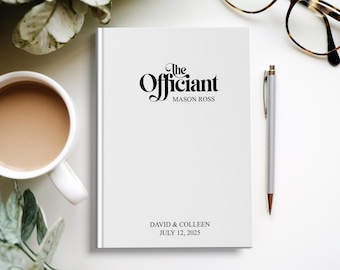 Personalized Wedding Officiant Notebook, Custom Wedding Journal, Gift for Officiant, Pastor Gift Ideas, Reverend Gift, Wedding Keepsake