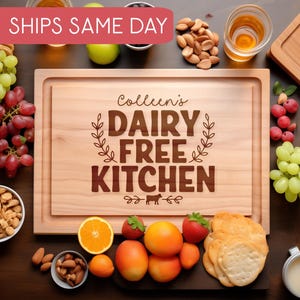 Presente sem laticínios, tábua de corte personalizada para assar, tábua de queijo personalizada, padeiro vegano, assar, tábua de pão, decoração de cozinha