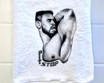 Pit Stop Gym Towel | Muscle Daddy Armpit Art Microfiber Washcloth