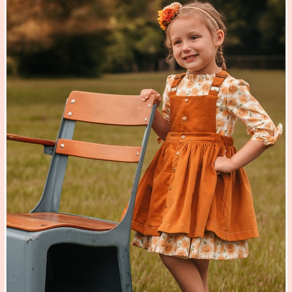 Leah Overall Dress Sizes 2T-9/10 Step-By-Step Photo Tutorial/Beginner Friendly/PDF/A0